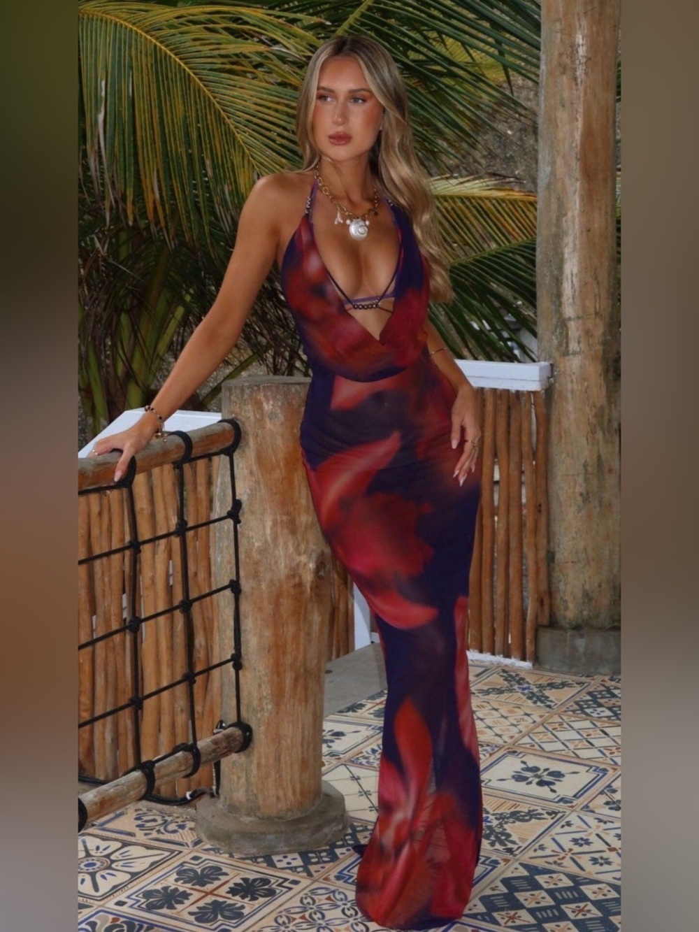 Outcast Colette Maxi Dress Twilight sz Medium